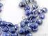Sparkling Blue Chalcedony Faceted Heart Drops, (SBCL/10HRT),